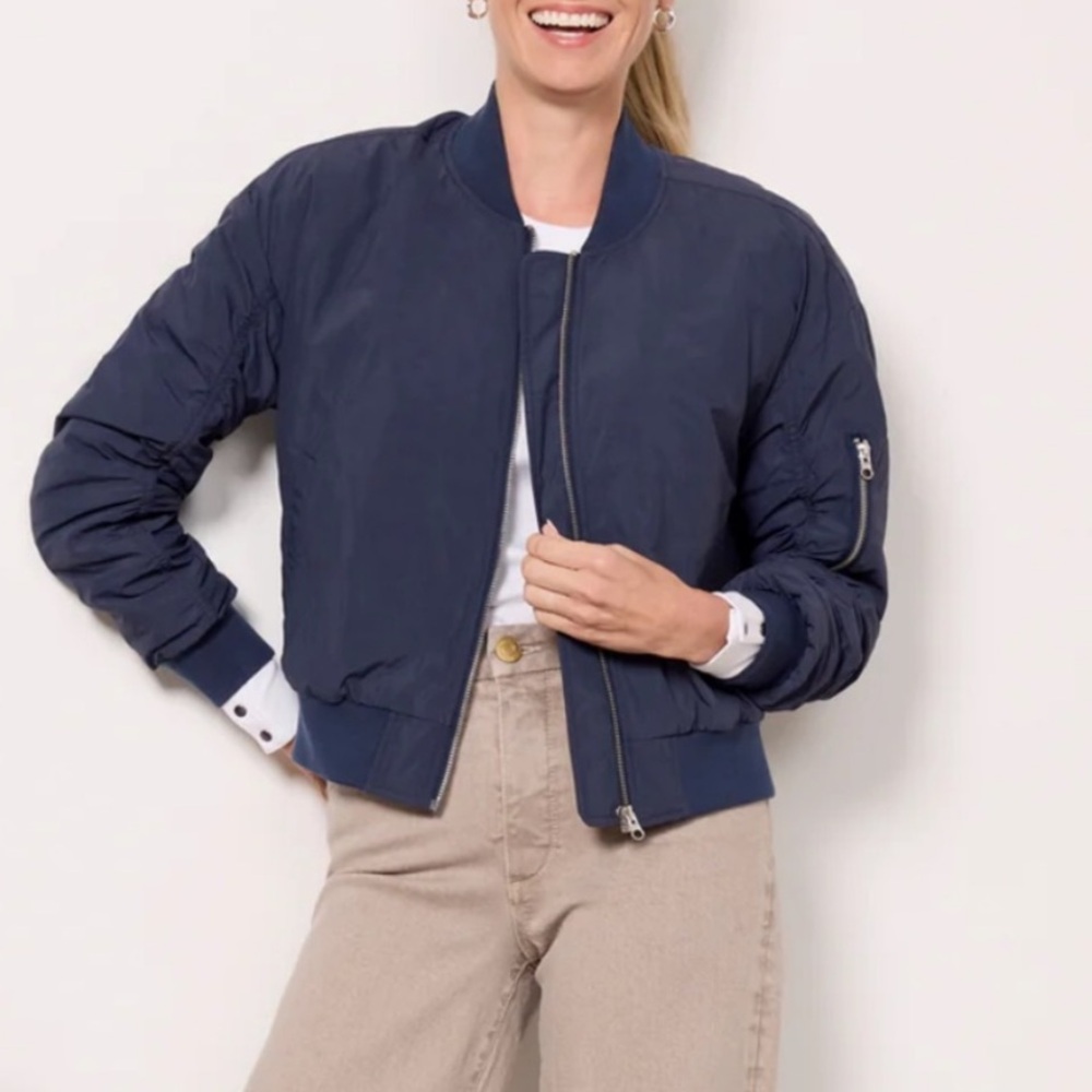 Evereve Navy Blue Bomber Jacket